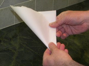 Conitue folding paper in half...