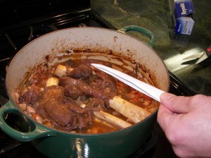 Aligning paper lid to make sure it fits into pot when unfolded...